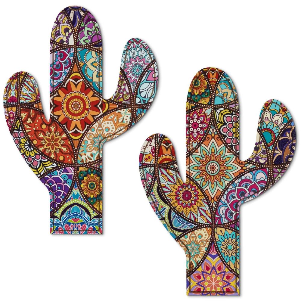 2pcs Boho Western Wall Decor Wood Cactus Wall Hanging Western Bedroom Decor🐹